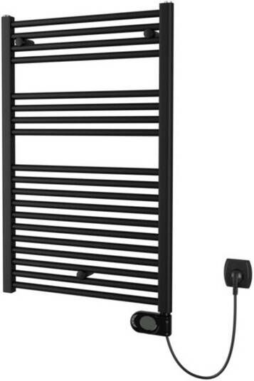 Plieger Elba Electrical Elektrische Designradiator -94.2x60cm met thermostaat 500w mat zwart 1550003