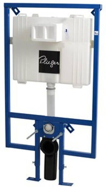 Plieger Flair WC element compact 8cm DF frontbediend met isolatiemat in hoogte verstelbaar H1185mm voor droogbouw 9080300S002 9080400S006