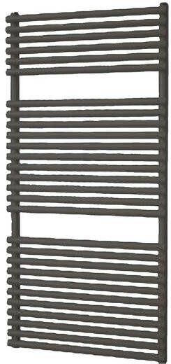 Plieger Florian Nxt M designradiator enkel horizontaal met middenaansluiting 1216x500mm 646W zwart grafiet (black graphite) 7255405