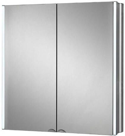 Plieger Lyndalu spiegelkast met 2 deuren en LED-verlichting 65 x 68 cm aluminium