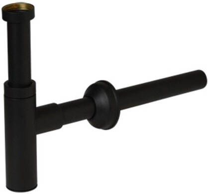 Plieger Mini designsifon met muurbuis van 25cm 5 4 mat zwart 37131355X