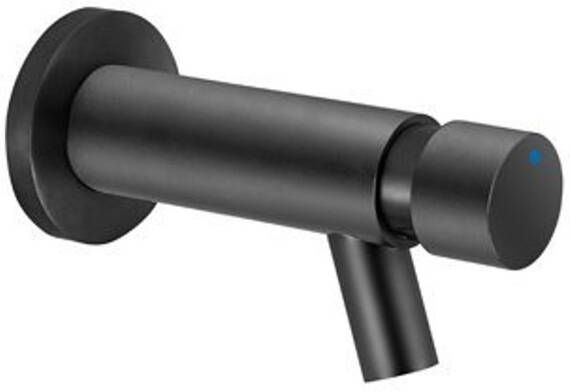 Plieger Napoli toiletkraan wandmodel zelfsluitend 1 2 looptijd 15 sec. mat zwart 80000B