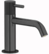 Plieger Roma 1-gats toiletkraan met vaste uitloop zwart chroom ID458 BLACK CHROME
