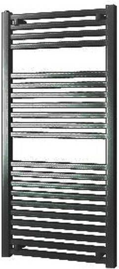 Plieger Roma designradiator horizontaal 1255x600mm 700W zwart grafiet (black graphite) 7252853