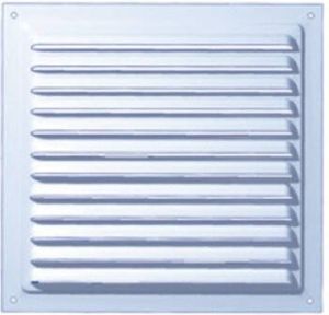 Plieger schoepenrooster aluminium met gaas af met 245x195mm aluminium 4414252