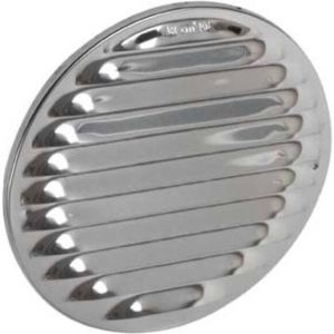 Plieger schoepenrooster RVS met gaas af met 130mm RVS 632.021.11P