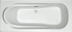 Plieger Spring bad acryl rechthoekig 180x80cm met poten wit 11002010010101