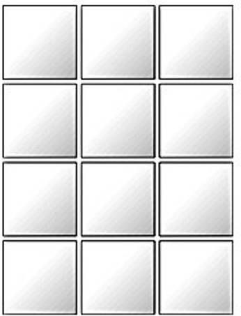 Plieger Tiles 3mm tegelspiegel per 12 stuks met kleefstrips 15x15cm brons PL PL4350004
