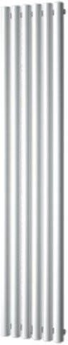 Plieger Trento designradiator verticaal met middenaansluiting 1800x350mm 814W parelgrijs (pearl grey) 7250026