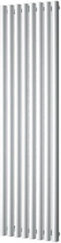Plieger Trento designradiator verticaal met middenaansluiting 1800x470mm 1086W parelgrijs (pearl grey) 7250042 - Foto 2