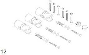 Plieger Tuberadiator bevestiging set type d12chroom 1268061