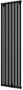 Plieger Venezia M designradiator enkel verticaal met middenaansluiting 1970x532mm 1417W mat zwart 7250443 - Thumbnail 2