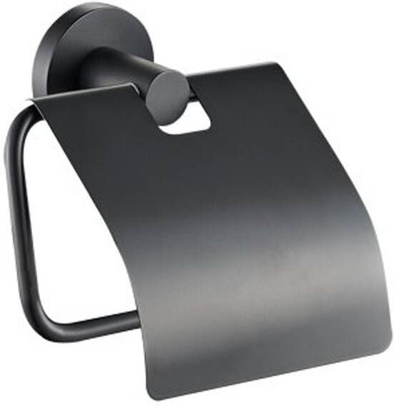 Plieger Vigo closetrolhouder m. klep zwart 4784408