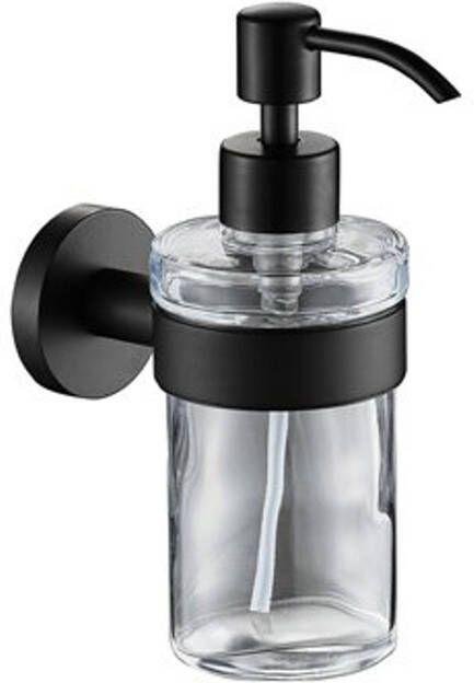 Plieger Vigo zeepdispenser glas met houder zwart 4784426