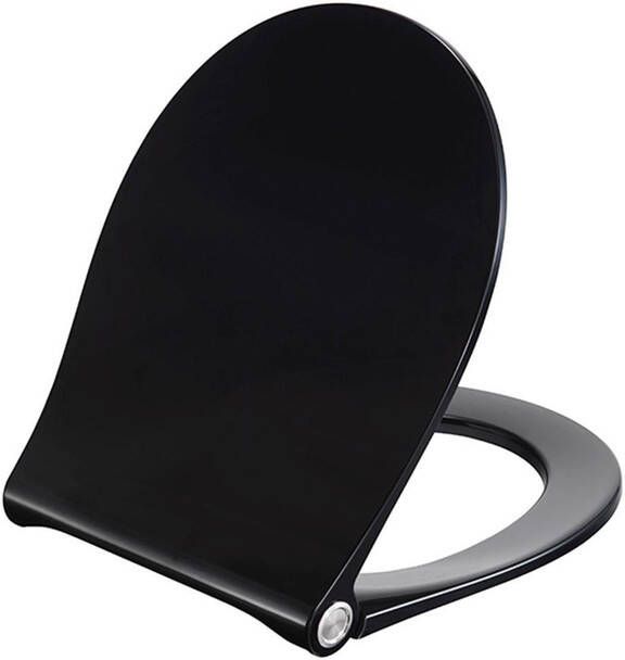 Pressalit Sway uni closetzitting met softclosing en quickrelease zwart 970001-d05999