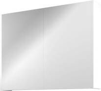 Proline Spiegelkast Comfort met spiegel op plaat aan binnenzijde 2 deuren 80x14x60cm Mat wit 1808605
