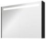 Proline Premium spiegelkast met spiegels aan binnen- en buitenzijde geïntegreerde LED-verlichting en 2 deuren 100 x 60 x 14 cm mat zwart - Thumbnail 1