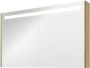 Proline Premium spiegelkast met spiegels aan binnen- en buitenzijde geïntegreerde LED-verlichting en 2 deuren 120 x 60 x 14 cm ideal oak - Thumbnail 1
