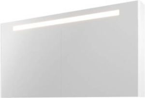 Proline Spiegelkast Premium met geintegreerde LED verlichting 3 deuren 140x14x74cm Glans wit 1809554
