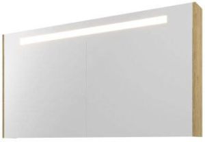 Proline Spiegelkast Premium met geintegreerde LED verlichting 3 deuren 140x14x74cm Ideal oak 1809552