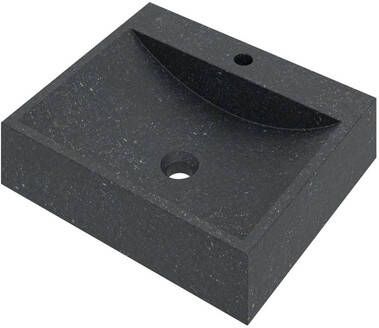 Proline Top 6 Opbouw waskom rechthoek incl. kranenbank hardsteen 50x42x11.5cm Blue stone 0300250