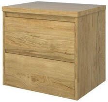 Proline Top badkamermeubelset 60x46x55.2cm wastafelblad symmetrisch MFC Ideal oak 1817242