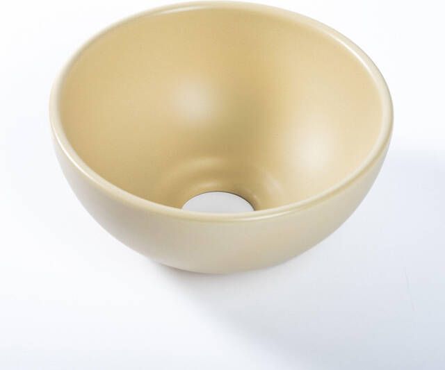 QeramiQ Dely Waskom 19.5x19.5x9cm keramiek rond- beige SW1102406