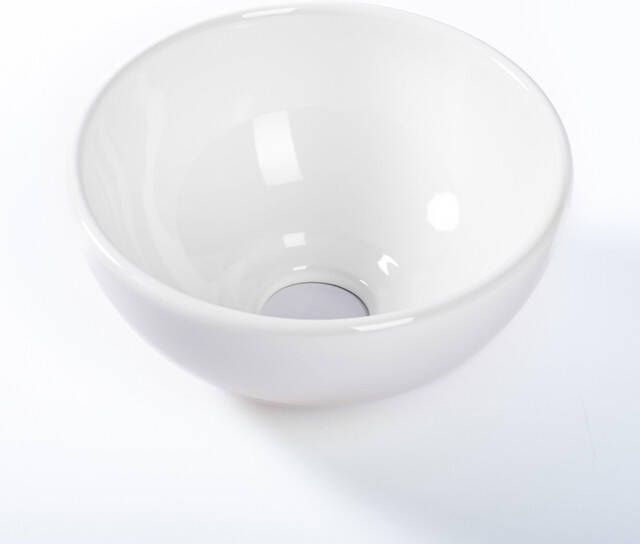 QeramiQ Dely Waskom 20x20x9cm keramiek rond glans wit SW1102400