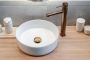 QeramiQ Dely waskom 36x36x12cm zonder overloop rond keramiek glans wit SW241491 - Thumbnail 1