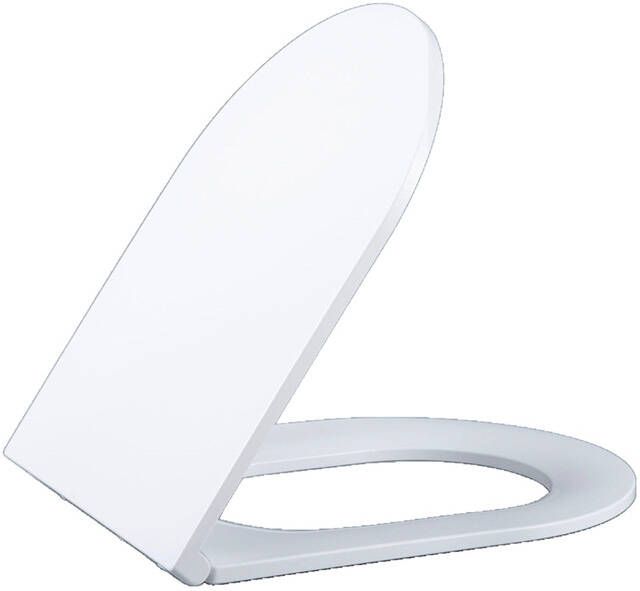 QeramiQ Dely Zitting softclose quickrelease slim mat wit E13 A15 UF seat Glossy_Matt White