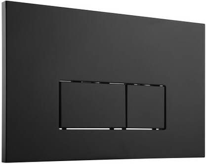 QeramiQ Push Bedieningsplaat voor Geberit UP320 inbouwreservoir dualflush rechthoekige knoppen kunststof zwart mat