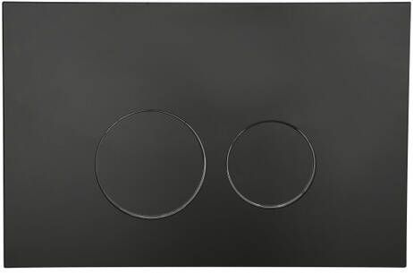 QeramiQ Push Bedieningsplaat voor Geberit UP320 inbouwreservoir dualflush ronde knoppen kunststof zwart mat