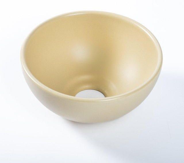 QeramiQ Dely Waskom 20x20x9cm rond keramiek beige