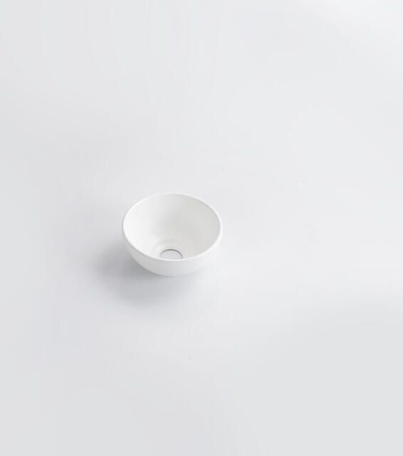 QeramiQ Dely Waskom 20x20x9cm rond keramiek mat wit