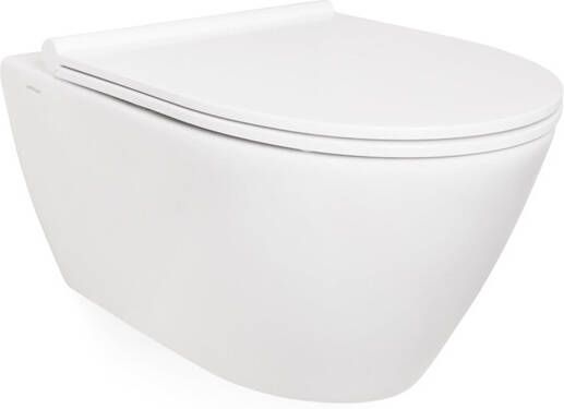 QeramiQ Salina Toiletpot 56x38x35cm spoelrandloos zonder toiletzitting wit 136032004cx