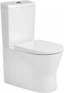 QeramiQ Urby staand toilet 60.2x35.9x83.7cm spoelrandloos zitting reservoir wit 140051 + 140171LM + 24031