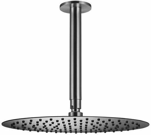 Qisani Flow 25cm ronde hoofddouche met plafondarm Geborsteld Rvs 25624.02