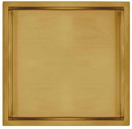 Qisani Flow inbouwnis 30.5x30.5cm Geborsteld PVD Gold (goud) 18109.06