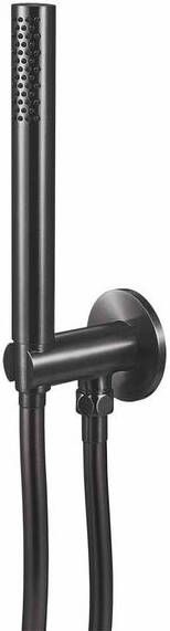 Qisani Flow staafhanddouche met 150cm doucheslang en handdouchehouder met wandaansluitbocht Geborsteld Rvs 25617.02 - Foto 1