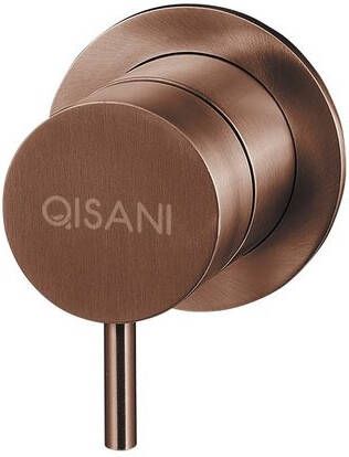 Qisani Flow thermostatische 2 functies inbouwkraan met omstel en inbouwdeel Geborsteld PVD Copper (koper) 25613.05