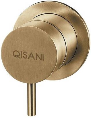 Qisani Flow thermostatische 2 functies inbouwkraan met omstel en inbouwdeel Geborsteld PVD Gold (goud) 25613.06