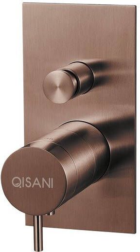 Qisani Flow thermostatische inbouwkraan met inbouwdeel Geborsteld PVD Copper (koper) 25610.05
