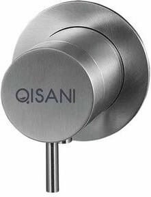 Qisani Flow thermostatische inbouwkraan met inbouwdeel Geborsteld Rvs 25612.02