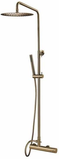 Qisani Flow thermostatische opbouw regendoucheset Geborsteld PVD Gold (goud) 25609.06 - Foto 1