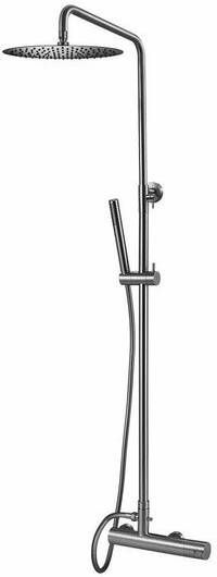 Qisani Tweedekans Flow regendoucheset met 2 straalsoorten Ø25cm rvs geborsteld 06440 - Foto 1