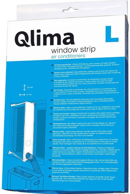 Qlima Airco window fitting kit Universeel 205x105cm L wit 8713508746166