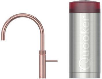 Quooker Fusion Round kokendwaterkraan draaibare uitloop Combi+ reservoir Warm kokend water Rosé Koper 22+FRRCO