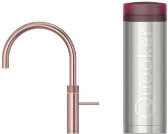 Quooker Fusion Round kokendwaterkraan draaibare uitloop PRO3 reservoir Warm kokend water rosé koper 3FRRCO