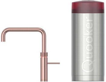 Quooker Fusion Square kokendwaterkraan draaibare uitloop Combi+ reservoir Warm kokend water Rosé koper 22+FSRCO