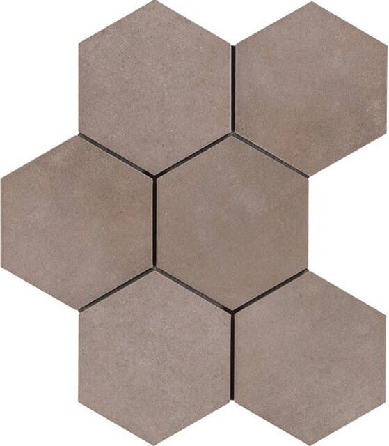 Ragno Rewind Vloer- en wandtegel hexagon 18x21cm 9.5mm R9 porcellanato Argilla 1030896